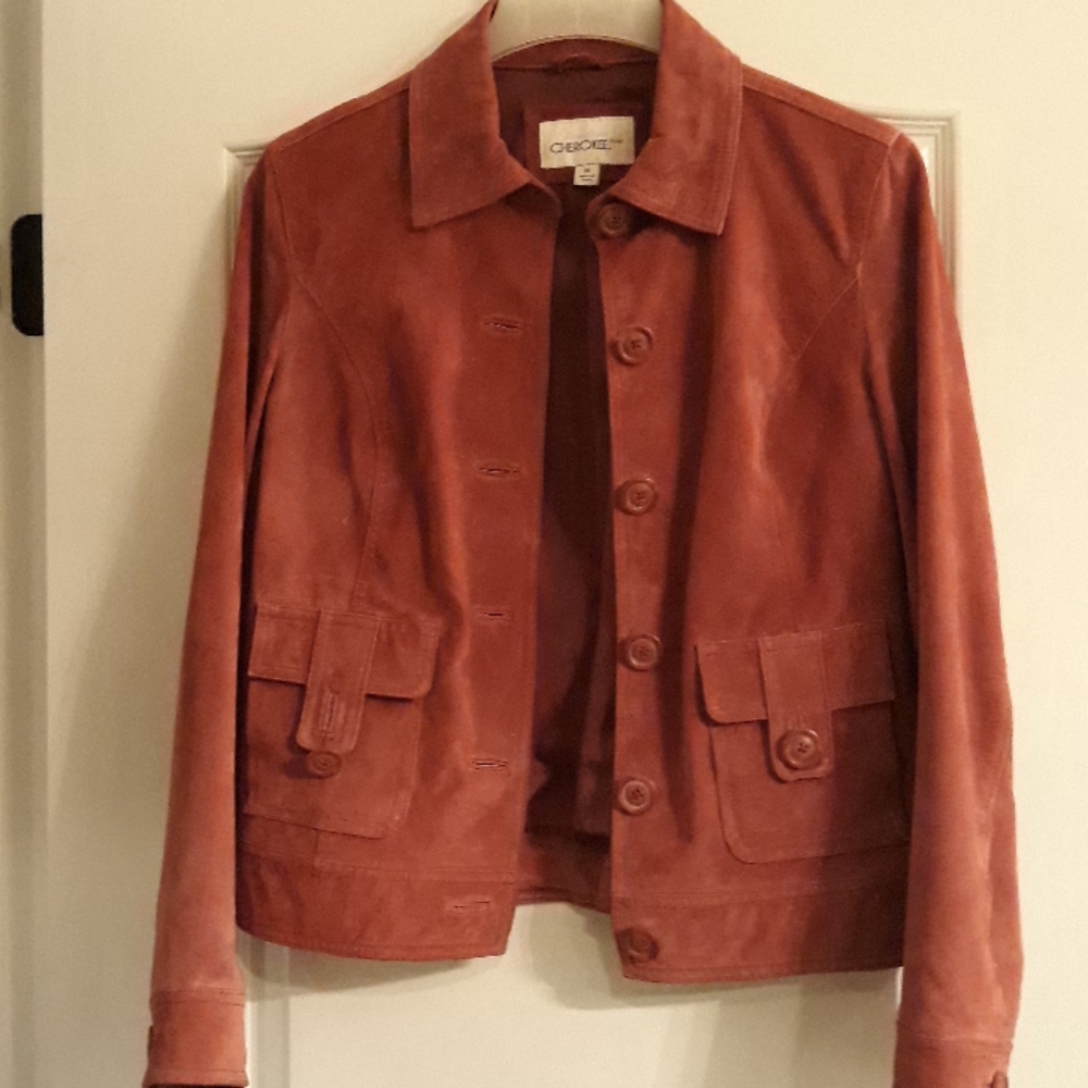 Suede leather jacket